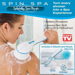 5 IN 1 WATERPROOF WIRELESS SPIN SPA BRUSH BATHING SYSTEM