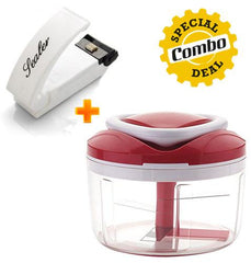 Smart Portable Multi Use Vegetable Chopper cum Juicer + Super Sealer Combo